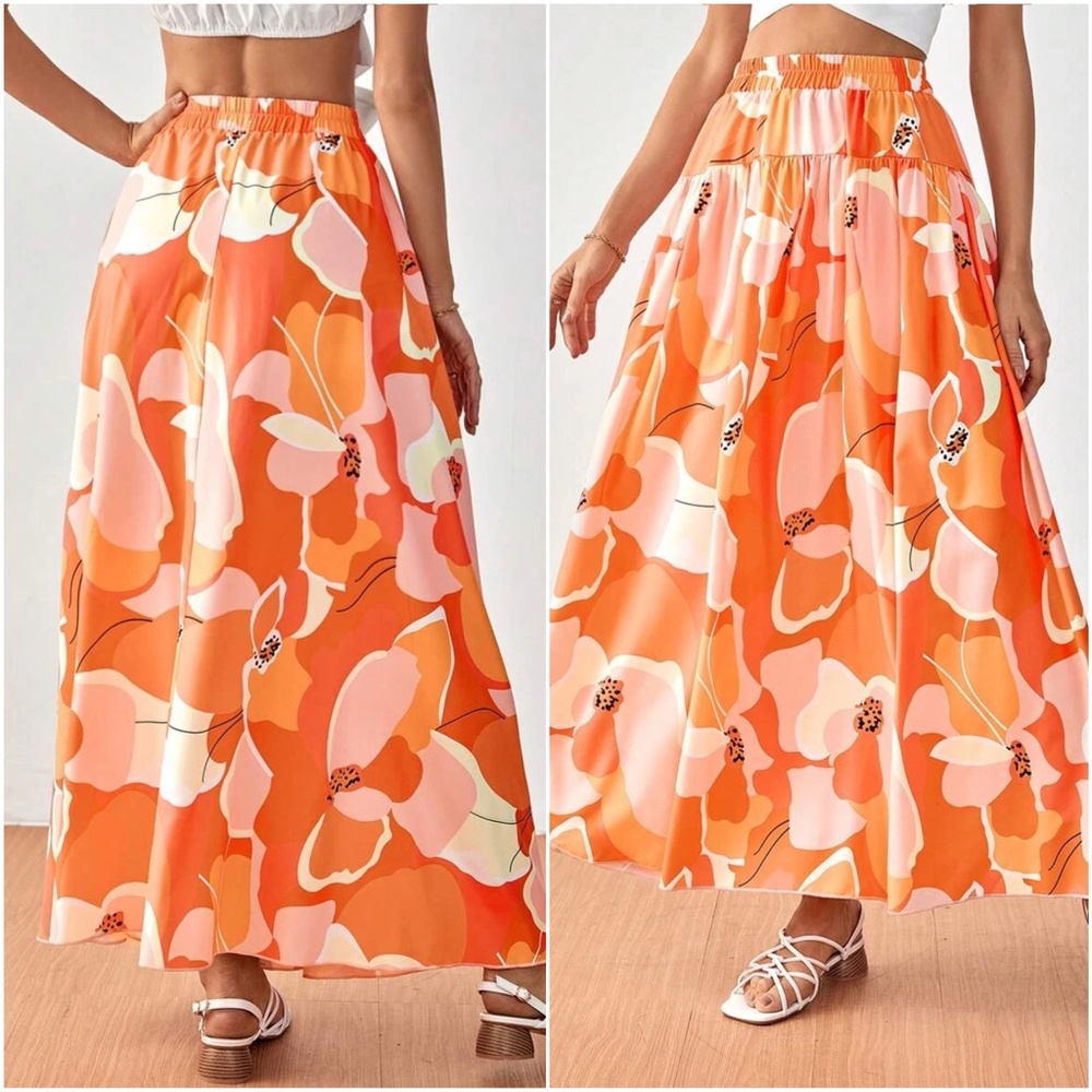 Boho Floral Print Tropical Maxi Dress - Picture 4 of 4